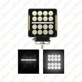 Faro de Trabajo LED Cuadrado + Posición Blanca