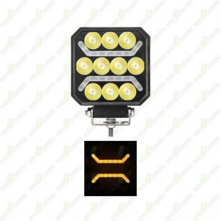 Faro de Trabajo LED Cuadrado + Posición Dual