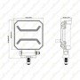 Faro de Trabajo LED Cuadrado + Posición Dual