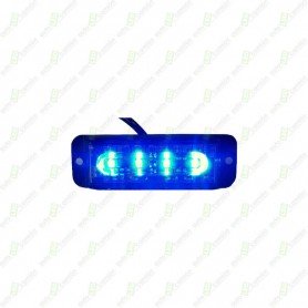 Piloto Estroboscopico 4 LEDs Azul
