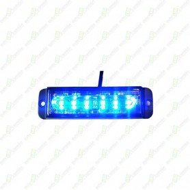 Piloto Estroboscopico 6 LEDs Azul